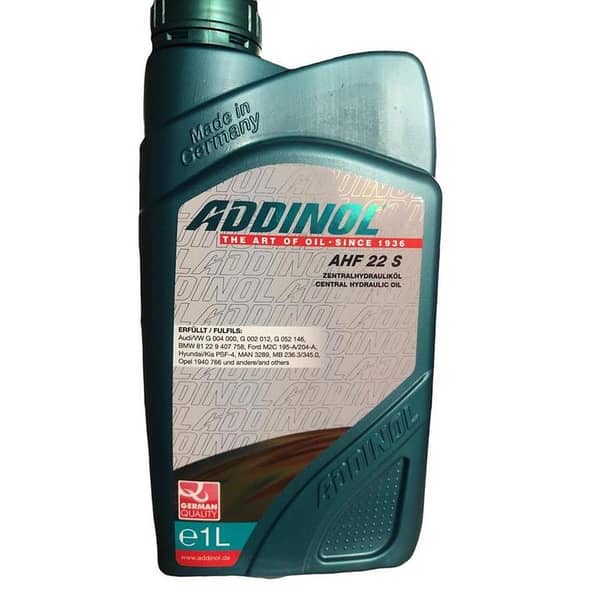 Addinol AHF 22 S Hydraulic Fluid - 1 Liter for Central Systems
