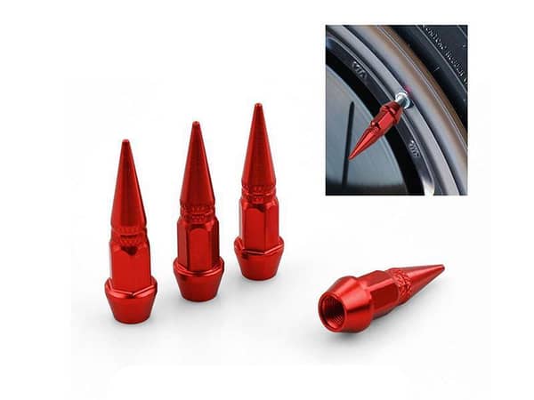 Red Bullet Caps for Tire Nozzles