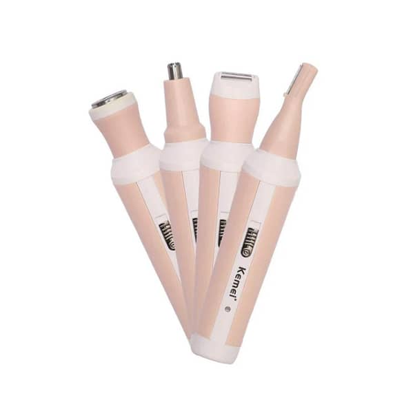 Women Trimmer 4 in 1 Facial Hair, Eyebrow, Nose Trimmer Electric Ladies Shaver, Rechargeable Ladies Hair Removal Machine Painless Hair Removing Machine body hair shaver for women