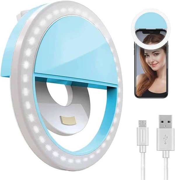 Selfie Ring Light With LED Camera Photography Flash Light for Smart phones Rechargable
