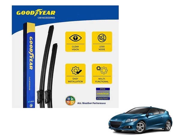 Goodyear Car Flat Wiper Blades For Honda CR-Z Sports Hybrid 2010 - 2016 Silicone Blades Steak Free