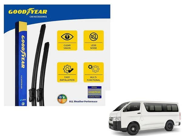 Goodyear Car Flat Wiper Blades For Toyota Hiace Silicone Blades Steak Free Anti Scratch