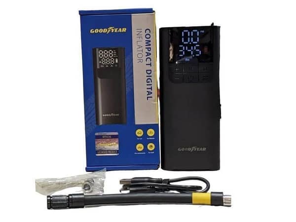 Goodyear Digital Tire Inflator and Power Bank for Heavy Duty Use
