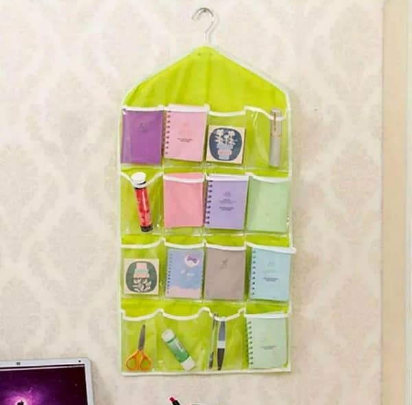 16 Pocket Durable Clear Door Fordable Wardrobe Storage Organizer Hanging Bag