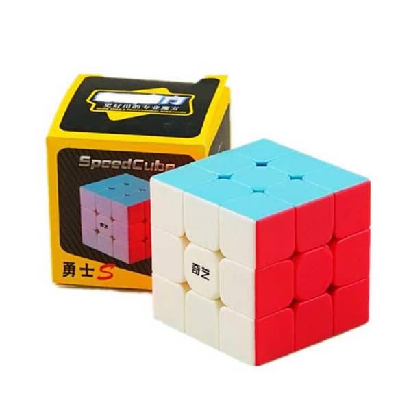 QIYI Speed Cube 3x3 Stickerless Magic Cube Puzzle Toy Colorful