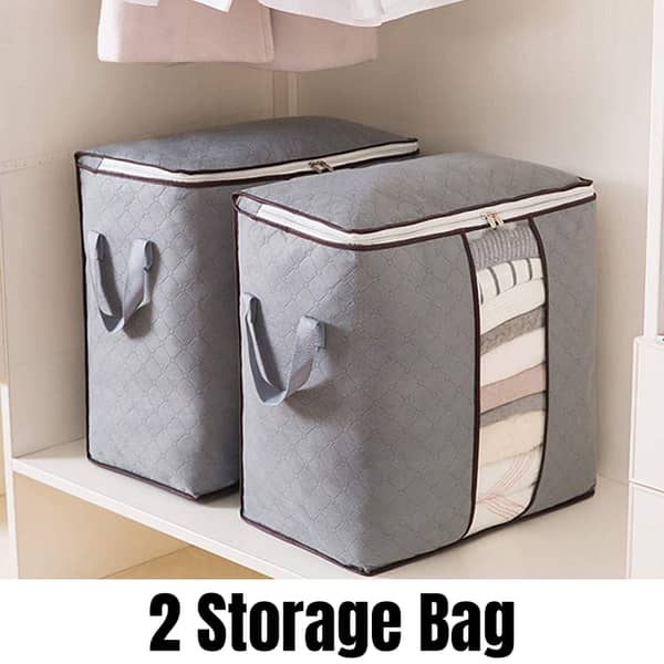 Folding Storage Bag Closet Organizer home portable space saver large capacity with Clear Window, Reinforced handle Waterproof Closet Cloth Box for Wardrobe Pillow Quilt Bedding dual Zipper Bag Camping Equipment Travel bin topsky storage boxes