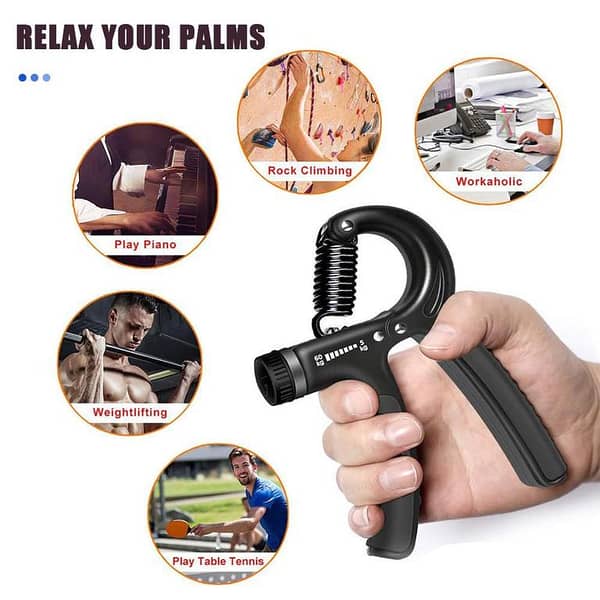 Hand Grip and Wrist Strengthener - Resistance Metal Exerciser for Hand, Forearm, and Fingers,Sponge Forearm Health Builder Gym Household Training Tools