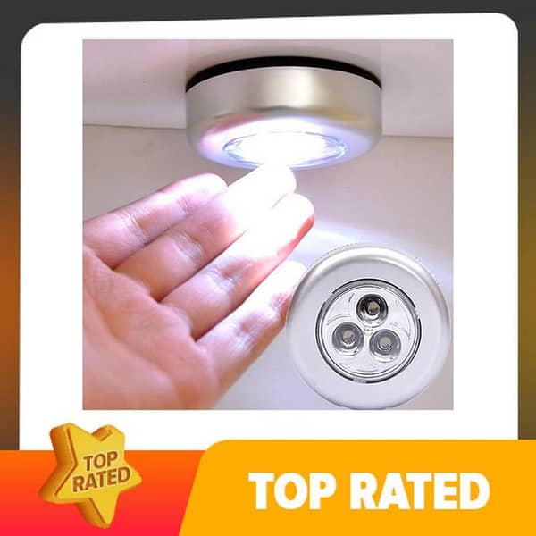 1PC 3 LED Battery Powered Wireless Night Light Stick Tap Touch Push Security Closet Cabinet Kitchen Wall Lamp Kids Nursery Toy