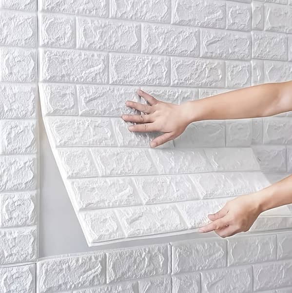 3D Wall Brick Sheet Sticker Wallpaper Self Adhesive Foam Soft Bricks DIY Home Kitchen Living Room Decoration Waterproof Child Kids