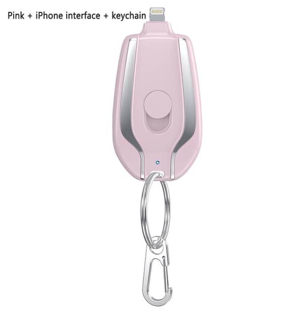 1500mAh Portable Keychain Power Bank Type-C Ultra-Compact Mini Battery Pack Fast Charging New Mobile Phone Charger For iPhone Xiaomi