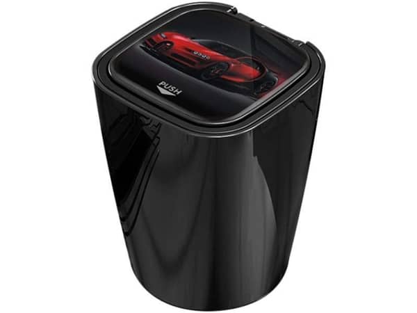 Universal Portable  Black Ashtray With Light & Bugatti Logo