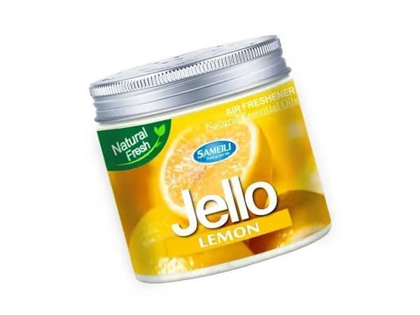 Jello Gel Air Freshener in Lemon Scent for Use in Cars, Homes, and Offices
