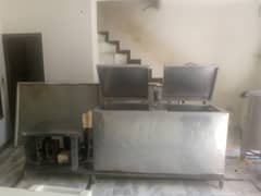 milk chiller 500ltr. . deep freezer with milk boxes. . milk boiller250lte