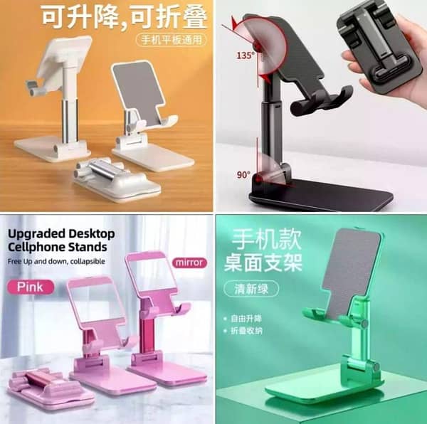 Foldable Mobile Phone Holder Stand Tablet Desk Mount Table Flexible Adjustable Desktop Live Lazy Bracket Support For All Phones