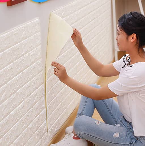 PE Foam 3D Wall Paper Safty Home Decor Wallpaper DIY Wallpaper Brick Living Room Kids Bedroom Decorative Sticker