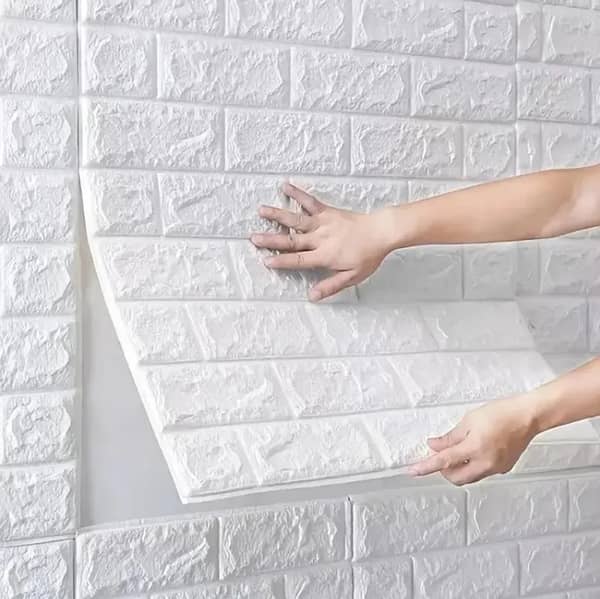Modern 3D Brick Wallpaper Self Adhesive Waterproof Wall Panel Living Room Mould Proof Wall Sticker Formaldehyde-free Home Decor