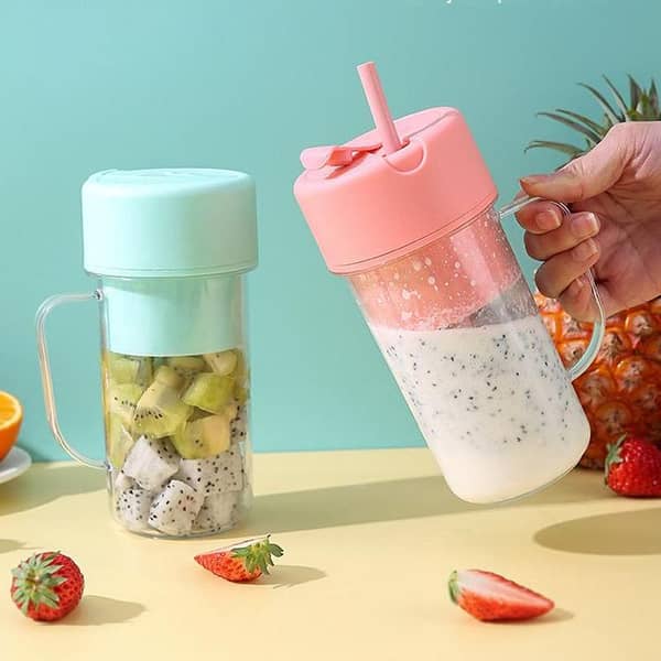 Crusher  juicer Blender With Straw Cup | Juicer Portable Outdoor Juicing Cup | Home Mini Cordless Juicer