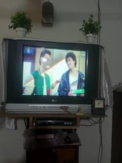 LG 21 inch TV with original remote with box condition saf hai