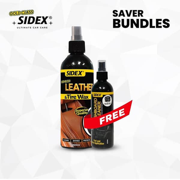 (Saver Deal-9) Leather And Tire wax 300ml with Free Dashboard Cleaner 120 ml