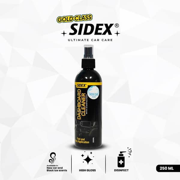 Sidex (Gold Class) -  Car Dashboard Cleaner 250 ML (New Car Scent)