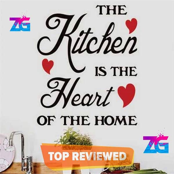Zecor Gallery Kitchen is the Heart of the Home Wall decoration design with self adhesive sticker sheet magical wall décor printing look for kitchen best decoration ideas not a Wall paper