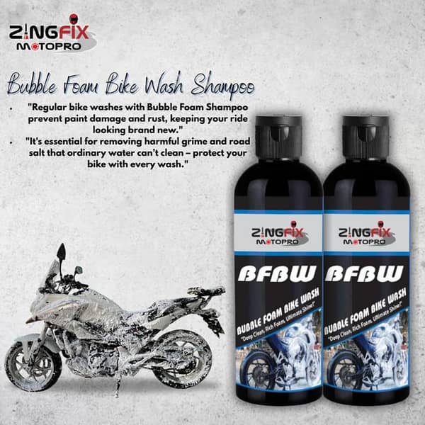 Zingfix Bubble Foam Bike Wash Shampoo - 400 ml, Set of 2