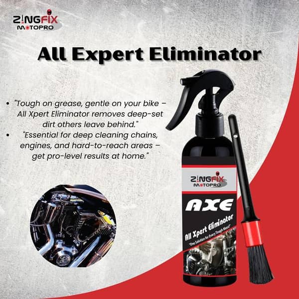 Zingfix All Xpert Eliminator 400ML with Detailing Brush – Heavy-Duty Cleaner and Degreaser Kit
