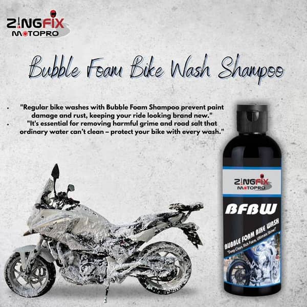 Zingfix 400ML Bubble Foam Bike Wash Shampoo for Effective Cleaning