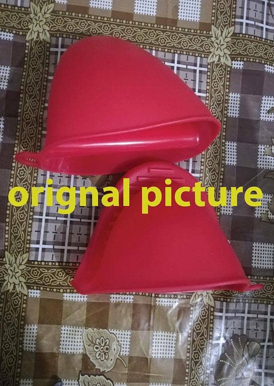 2Pcs Silicone Heat Resistant Gloves Clips Insulation Non Stick Anti-slip Pot Bowel Holder Clip Cooking Baking Oven Mitts