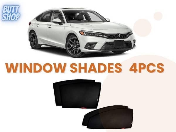 2022 HONDA CIVIC Window Shades, Black Sun Shades/Window Curtains/Blinds - 4-Piece Set