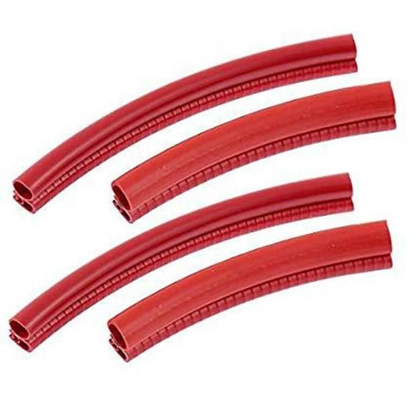 Red Rubber Door Edge Protectors for Cars - Set of 4 Pieces