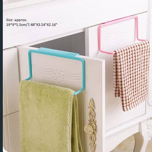 Woogor Plastic Towel Hanging Rack, Multi-Colour set of 3