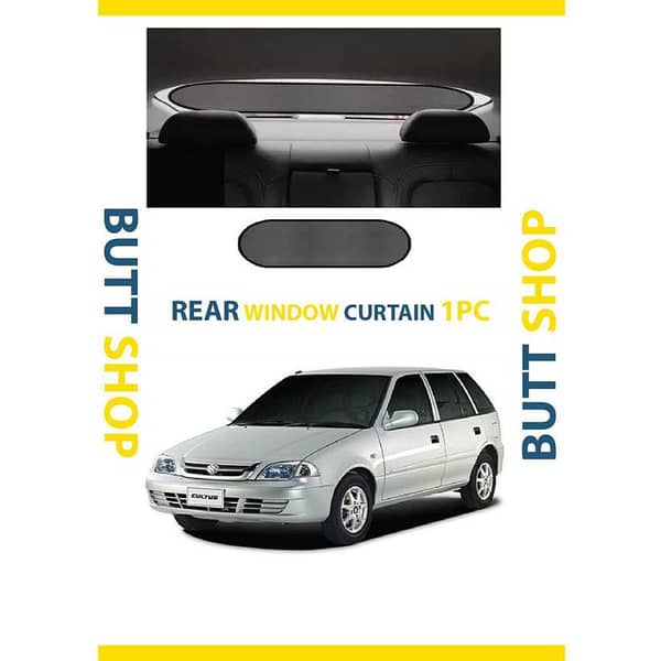 Black Rear Window Curtain/Sunshade for Suzuki Cultus