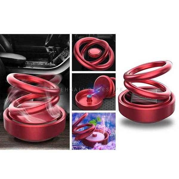 Car Air Freshener Suspension Double Ring 360 Degree Rotating With Solar energy