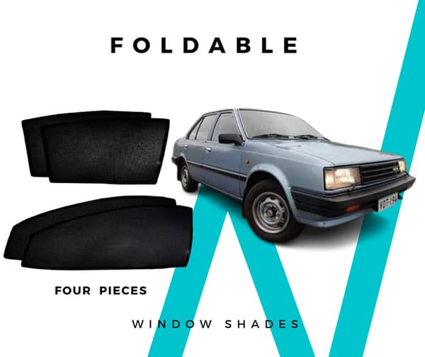 Nissan Sunny 1986 Sun Shades - Window Shades - 4 Pcs - Black