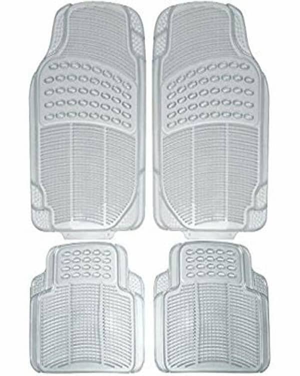Transparent Universal Rubber Floor Mats for All Vehicles - 5-Piece Set
