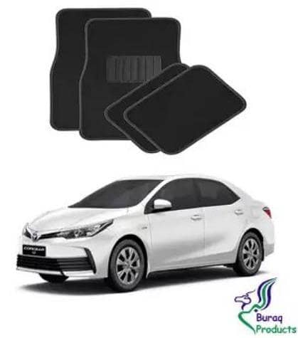 TOYOTA COROLLA CARPET FLOOR MATS -BLACK 2003 TO 2008 MODEL