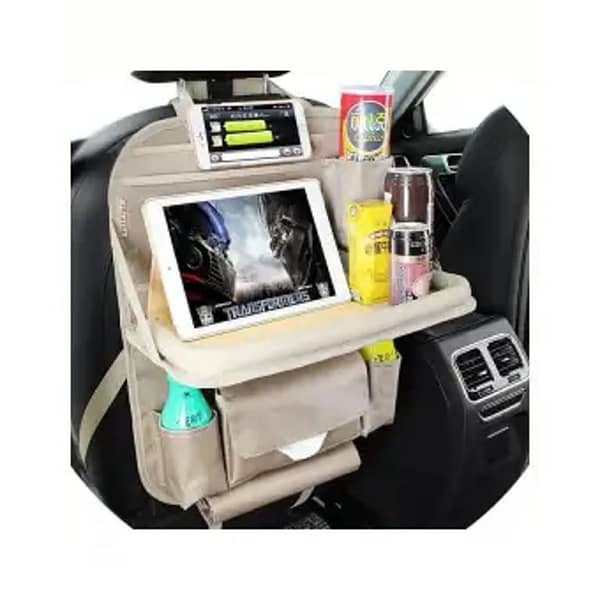 Back Seat Multi-Organizer With Table – Beige