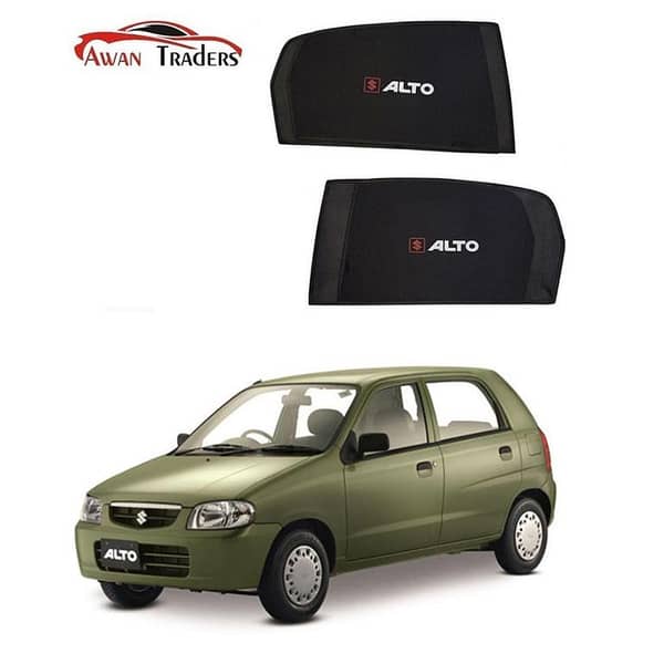 Suzuki Alto Black Sun Shades, Window Curtains and Blinds - 4-Piece Set