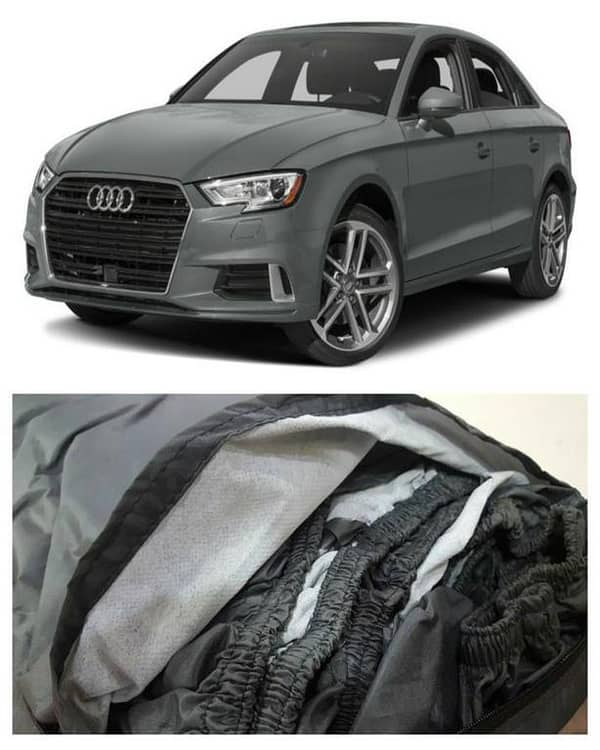 AUDI A3 TOP COVER IMPORTED TAFEETA WHITE FUZZING 100% WATER AND DEW PROOF
