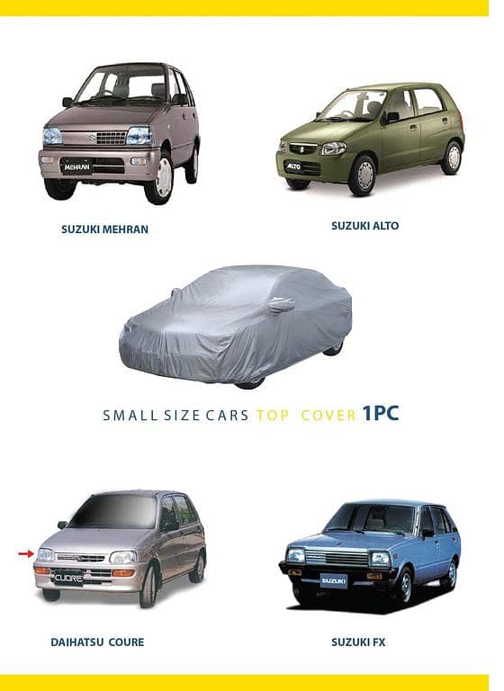 Suzuki Mehran, Alto, Coure, FX Car Top Cover - Parachute Material, Multi-Color Options