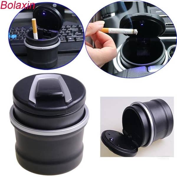 Car Ashtray / Car Cup Holder Ash Tray with Blue LED Light