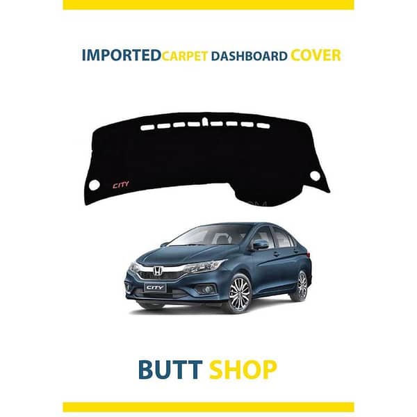 HONDA CITY 2009-2020 Imported Black Dashboard Cover/Carpet - 1 Piece