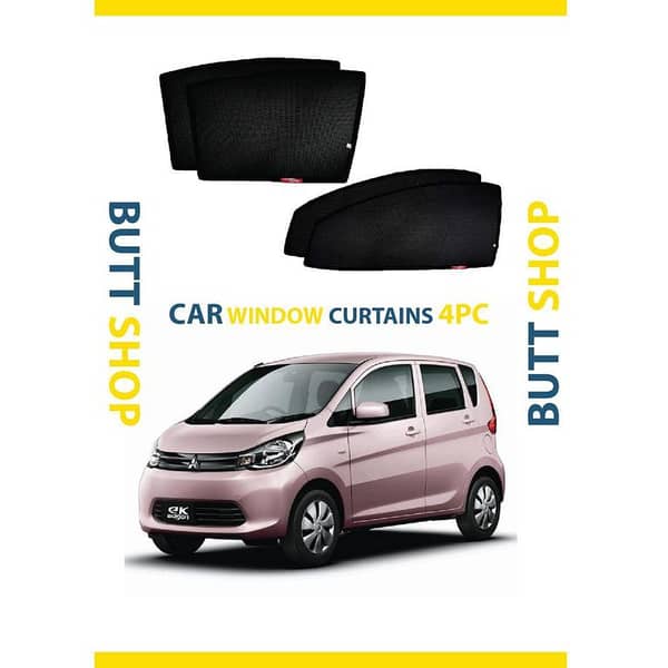 EK WAGON 2013 KID SUN SHADE / WINDOW CURTAINS (DARK) BLACK 4PCS
