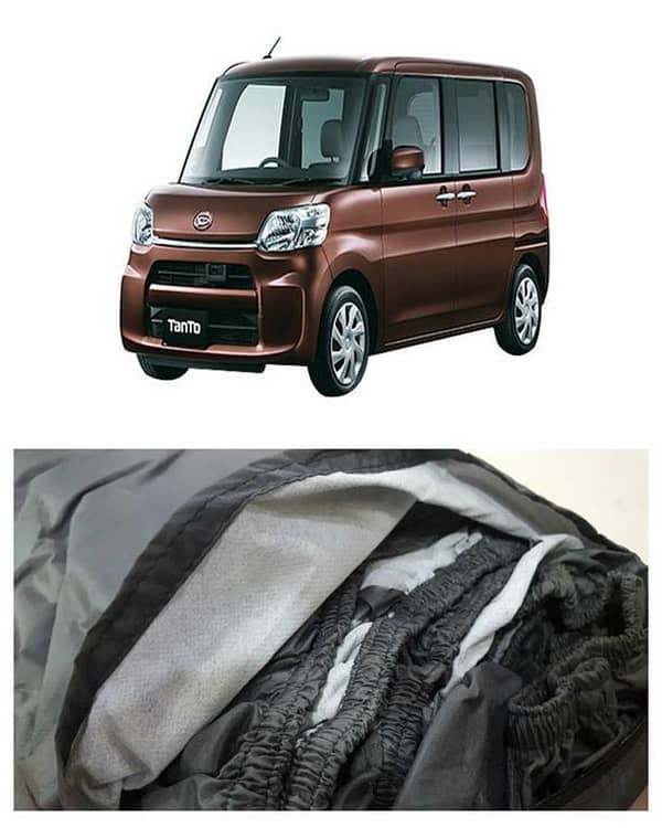 Imported Tafeeta White Fuzzing Top Cover for Daihatsu Tanto - 100% Water and Dew Resistant