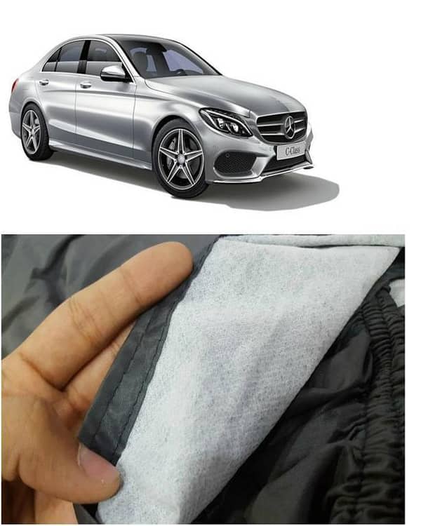 Imported Tafeeta White Cover for MERCEDES BENZ C200 - 100% Water and Dew Proof