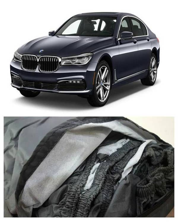 Imported Tafeeta White Fuzzing Top Cover for BMW 7 Series - 100% Water and Dew Resistant