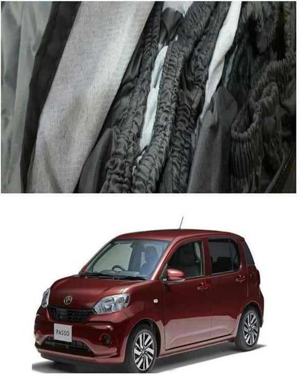 Imported Tafeeta Top Cover for Toyota Passo - White, Water and Dew Resistant