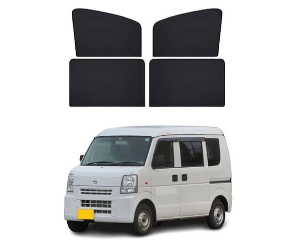 NISSAN CLIPPER 6PC Window Shades Set - 4 Black Shades for Car Windows