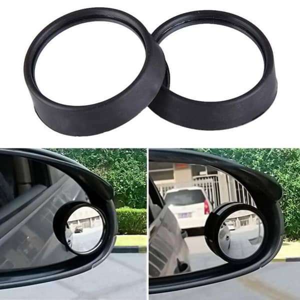 360-Degree Adjustable Blind Spot Rear View Mirror Pair - HD Glass Wide Angle Convex for Cars and Vehicles
